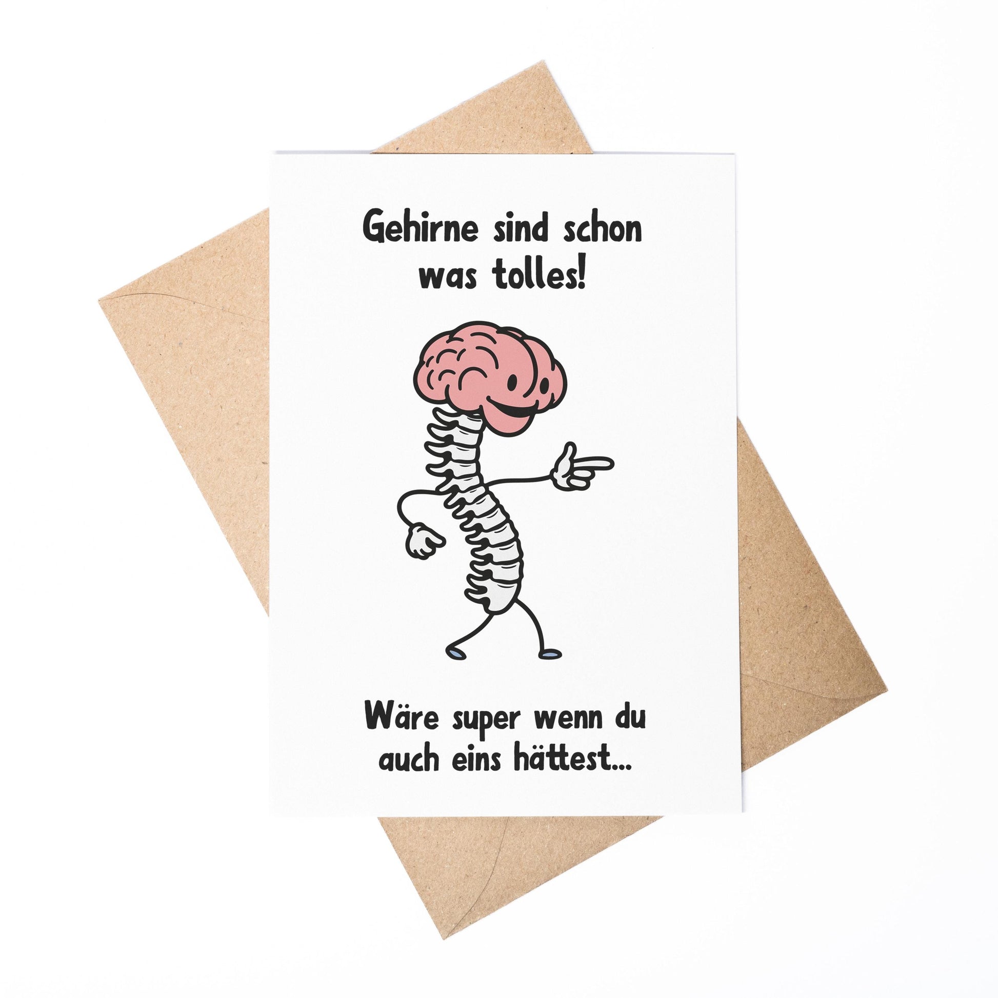 Spruchkarte Gehirn A6 personalisierbar Karte Spruchkarte Geschenk zum Geburtstag Geschenkkarte für Freunde Spruchkarte personalisierbar