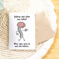 Spruchkarte Gehirn A6 personalisierbar Karte Spruchkarte Geschenk zum Geburtstag Geschenkkarte für Freunde Spruchkarte personalisierbar