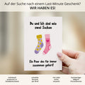 Spruchkarte Socken A6 personalisierbar Karte Spruchkarte Geschenk Geschenkkarte für Freunde Spruchkarte personalisierbar