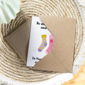 Spruchkarte Socken A6 personalisierbar Karte Spruchkarte Geschenk Geschenkkarte für Freunde Spruchkarte personalisierbar