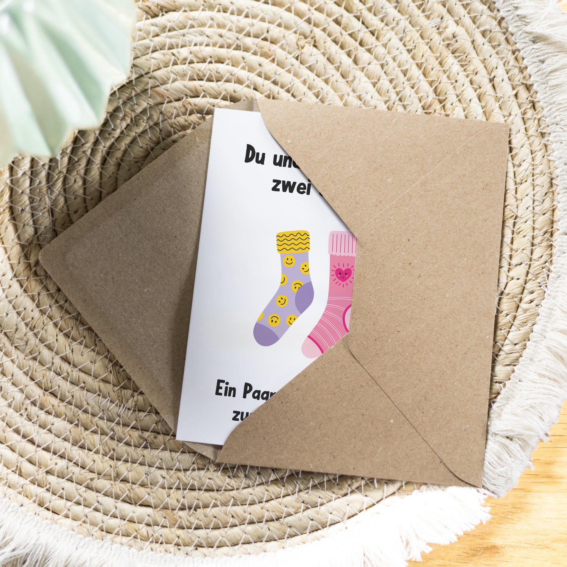 Spruchkarte Socken A6 personalisierbar Karte Spruchkarte Geschenk Geschenkkarte für Freunde Spruchkarte personalisierbar