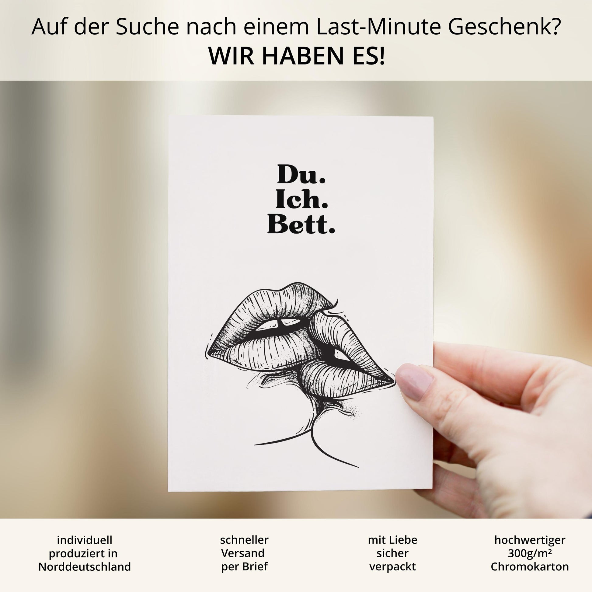 Spruchkarte Du Ich A6 personalisierbar Karte Spruchkarte für Partner Geschenkkarte für Verliebte Spruchkarte personalisierbar