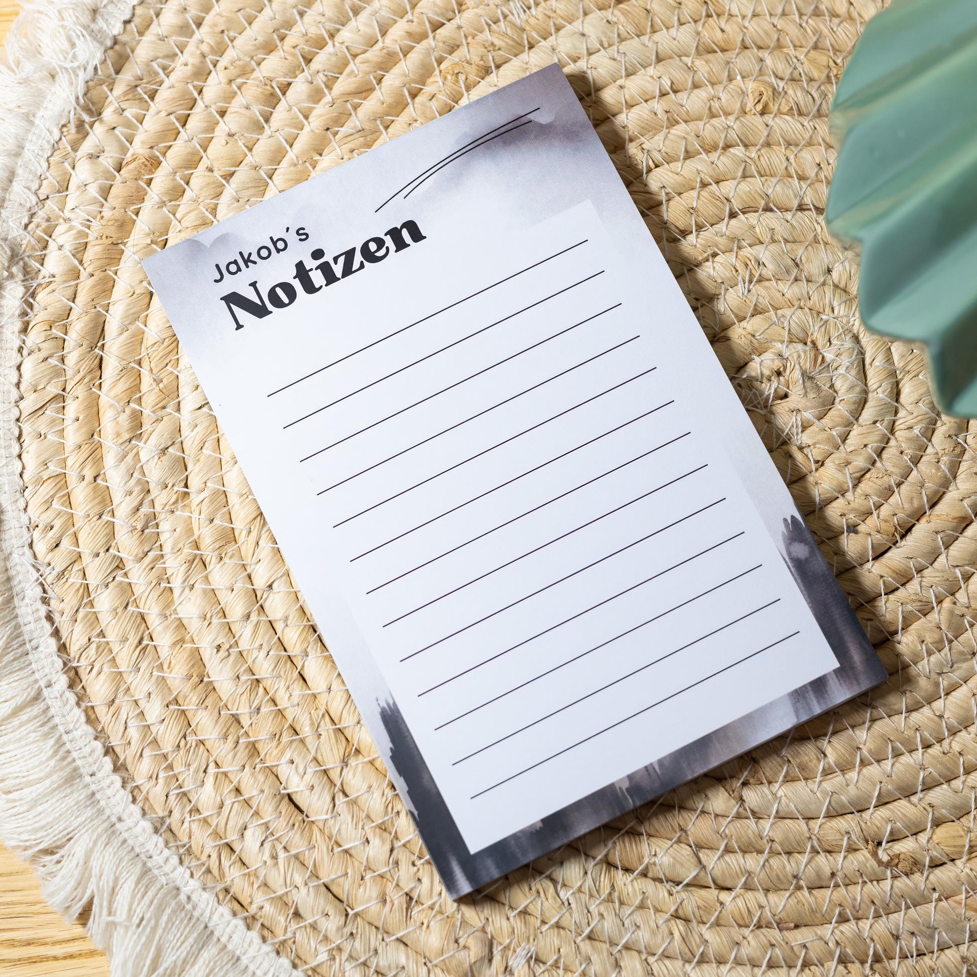 Notizblock Granit personalisierbar mit Namen To Do Liste Notizblock für Studenten Schreibblock Bürobedarf Geschenk Kollege
