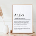 Angler Definition Poster personalisierbar mit Namen Hobby Poster Angler Geschenk Einzug Geburtstag Geschenk Angler Poster Hobby Definition