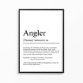 Angler Definition Poster personalisierbar mit Namen Hobby Poster Angler Geschenk Einzug Geburtstag Geschenk Angler Poster Hobby Definition