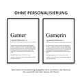 Gamerin Definition Poster personalisierbar mit Namen Hobby Poster Gamerin Geschenk Einzug Geburtstag Geschenk Gamerin Poster Hobby Definition