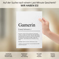 Gamerin Definition Poster personalisierbar mit Namen Hobby Poster Gamerin Geschenk Einzug Geburtstag Geschenk Gamerin Poster Hobby Definition