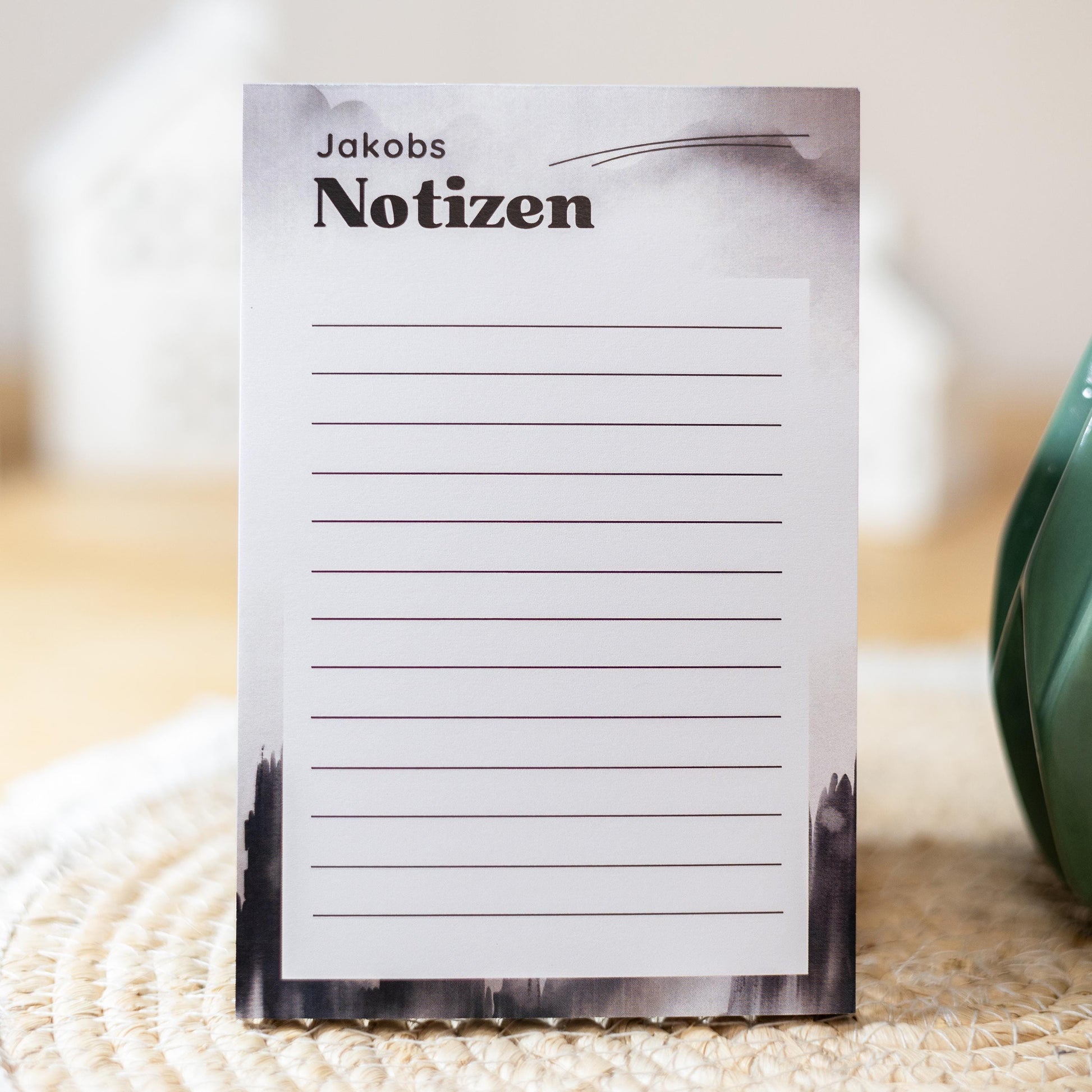 Notizblock Granit personalisierbar mit Namen To Do Liste Notizblock für Studenten Schreibblock Bürobedarf Geschenk Kollege