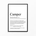 Camperin Definition Poster personalisierbar mit Namen Hobby Poster Camperin Geschenk Einzug Geburtstag Geschenk Camperin Poster Hobby Definition