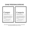 Camperin Definition Poster personalisierbar mit Namen Hobby Poster Camperin Geschenk Einzug Geburtstag Geschenk Camperin Poster Hobby Definition