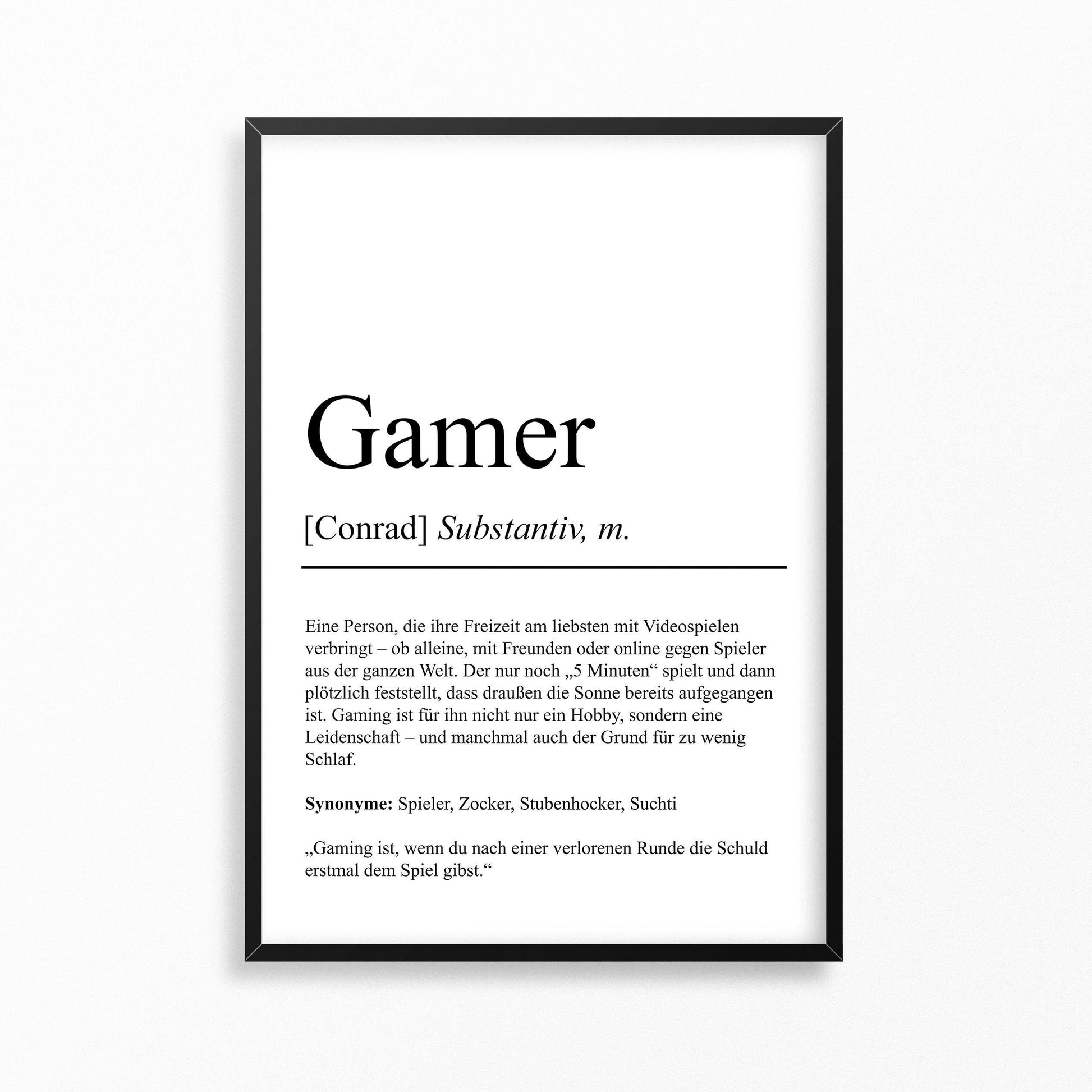 Gamerin Definition Poster personalisierbar mit Namen Hobby Poster Gamerin Geschenk Einzug Geburtstag Geschenk Gamerin Poster Hobby Definition