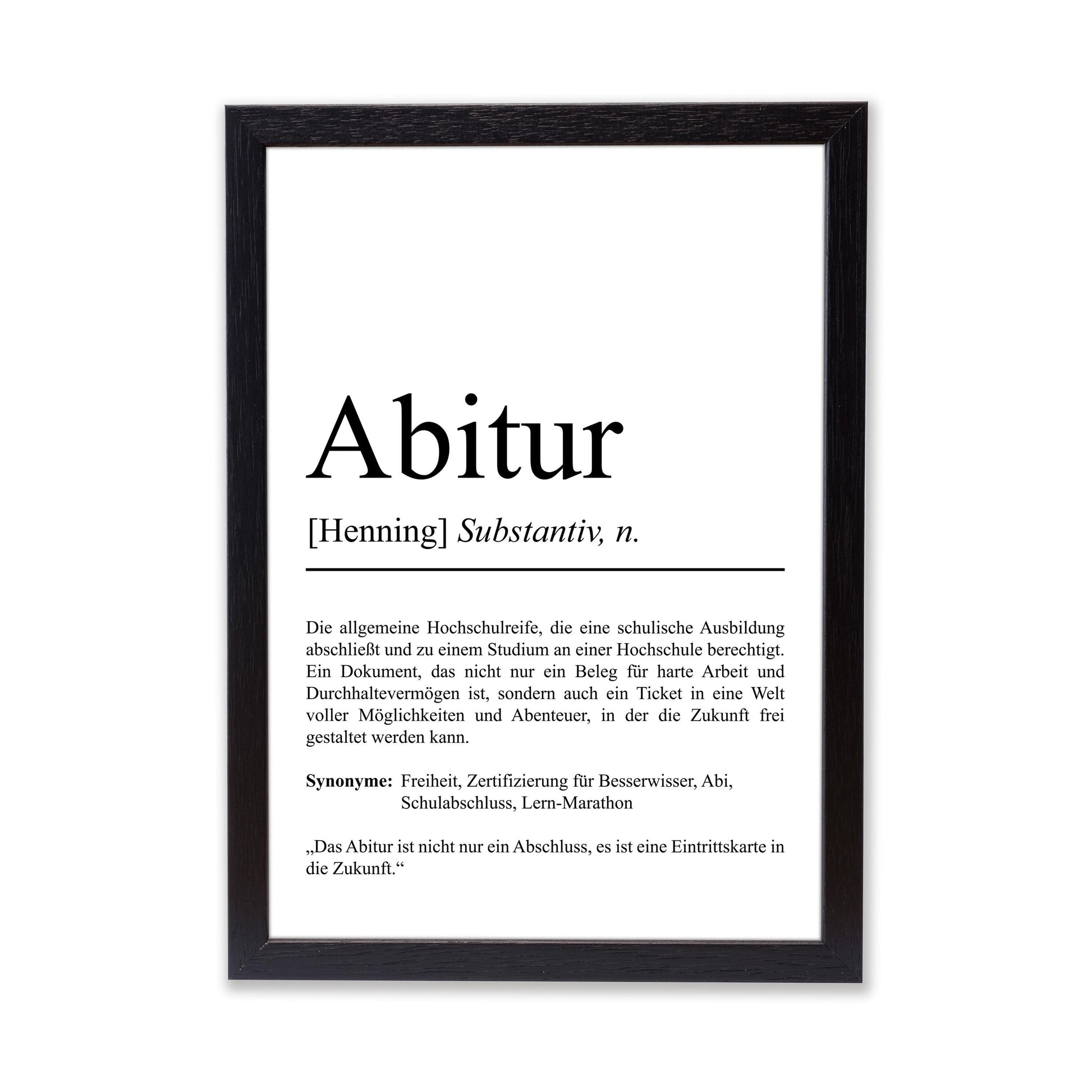 Abitur Definition Poster personalisierbar mit Namen Abschluss Poster Abitur Geschenk zum Abschluss Geschenk Abitur Poster Definition