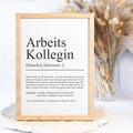 Arbeitskollege Definition Poster personalisierbar mit Namen Beruf Poster Kollege Geschenk Einzug Geburtstag Geschenk Kollege Poster Beruf