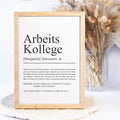 Arbeitskollegin Definition Poster personalisierbar mit Namen Beruf Poster Kollegin Geschenk Einzug Geburtstag Geschenk Kollegin Poster Beruf