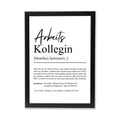 Arbeitskollegin Definition Poster personalisierbar mit Namen Beruf Poster Kollegin Geschenk Einzug Geburtstag Geschenk Kollegin Poster Beruf