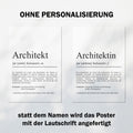 Architekt Definition Poster personalisierbar mit Namen Beruf Poster Architekt Geschenk Einzug Geburtstag Geschenk Architekt Poster Beruf