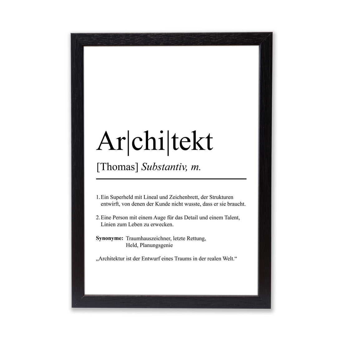 Architekt Definition Poster personalisierbar mit Namen Beruf Poster Architekt Geschenk Einzug Geburtstag Geschenk Architekt Poster Beruf
