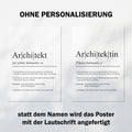 Architekt Definition Poster personalisierbar mit Namen Beruf Poster Architekt Geschenk Einzug Geburtstag Geschenk Architekt Poster Beruf