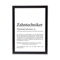 Zahntechniker Definition Poster personalisierbar mit Namen Beruf Poster Zahntechniker Geschenk Einzug Geburtstag Geschenk Zahntechniker