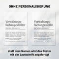 Verwaltungsfachangestellter Definition Poster personalisierbar mit Namen Beruf Poster Beamter Geschenk Einzug Geburtstag Geschenk Beamter
