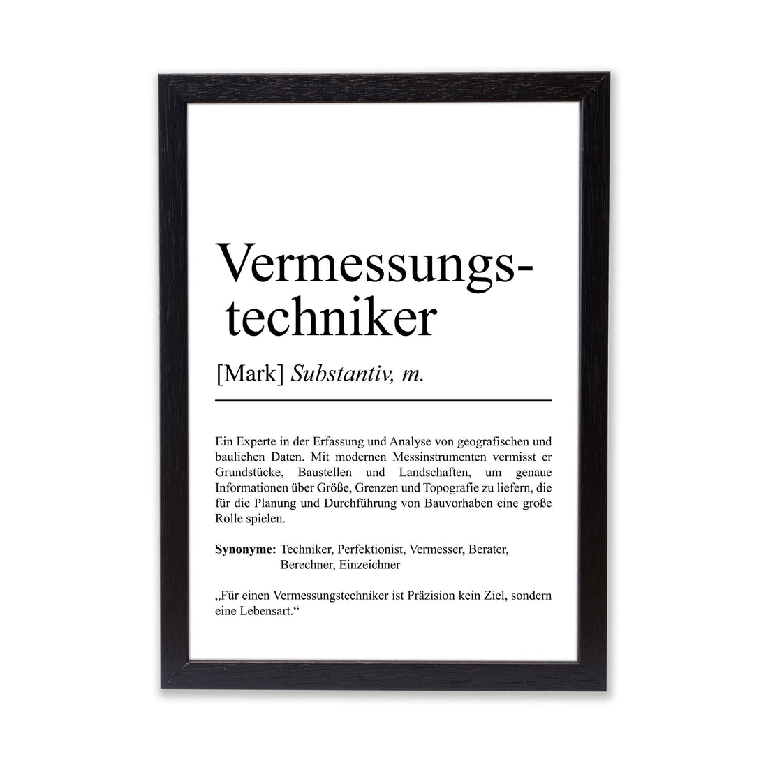 Vermessungstechniker Definition Poster personalisierbar mit Namen Beruf Poster Vermesser Geschenk Einzug Geburtstag Geschenk Vermesser Beruf