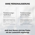 Vermessungstechnikerin Definition Poster personalisierbar mit Namen Beruf Poster Vermesserin Geschenk Einzug Geburtstag Geschenk Vermesserin