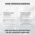Vermessungstechnikerin Definition Poster personalisierbar mit Namen Beruf Poster Vermesserin Geschenk Einzug Geburtstag Geschenk Vermesserin