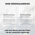 Bankkaufmann Definition Poster personalisierbar mit Namen Beruf Poster Bankkaufmann Geschenk Einzug Geburtstag Geschenk Bankkaufmann Poster