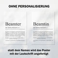 Beamter Definition Poster personalisierbar mit Namen Beruf Poster Beamter Geschenk Einzug Geburtstag Geschenk Beamter Poster Beruf