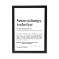 Veranstaltungstechniker Definition Poster personalisierbar mit Namen Beruf Poster Techniker Geschenk Einzug Geburtstag Geschenk Techniker