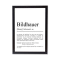 Bildhauer Definition Poster personalisierbar mit Namen Beruf Poster Bildhauer Geschenk Einzug Geburtstag Geschenk Bildhauer Poster Beruf