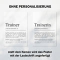 Trainerin Definition Poster personalisierbar mit Namen Beruf Poster Trainerin Geschenk Einzug Geburtstag Geschenk Trainerin Poster Beruf