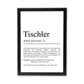 Tischler Definition Poster personalisierbar mit Namen Beruf Poster Tischler Geschenk Einzug Geburtstag Geschenk Tischler Poster Beruf