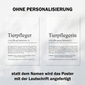 Tierpfleger Definition Poster personalisierbar mit Namen Beruf Poster Tierpfleger Geschenk Einzug Geburtstag Geschenk Tierpfleger Poster