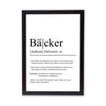 Bäcker Definition Poster personalisierbar mit Namen Beruf Poster Bäcker Geschenk Einzug Geburtstag Geschenk Bäcker Poster Beruf Definition