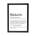 Bäckerin Definition Poster personalisierbar mit Namen Beruf Poster Bäckerin Geschenk Einzug Geburtstag Geschenk Bäckerin Poster Beruf