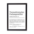 Tiermedizinischer Fachangestellter Definition Poster personalisierbar mit Namen Beruf Poster TFA Geschenk Einzug Geburtstag Geschenk TFA