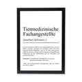Tiermedizinische Fachangestellte Definition Poster personalisierbar mit Namen Beruf Poster TFA Geschenk Einzug Geburtstag Geschenk TFA