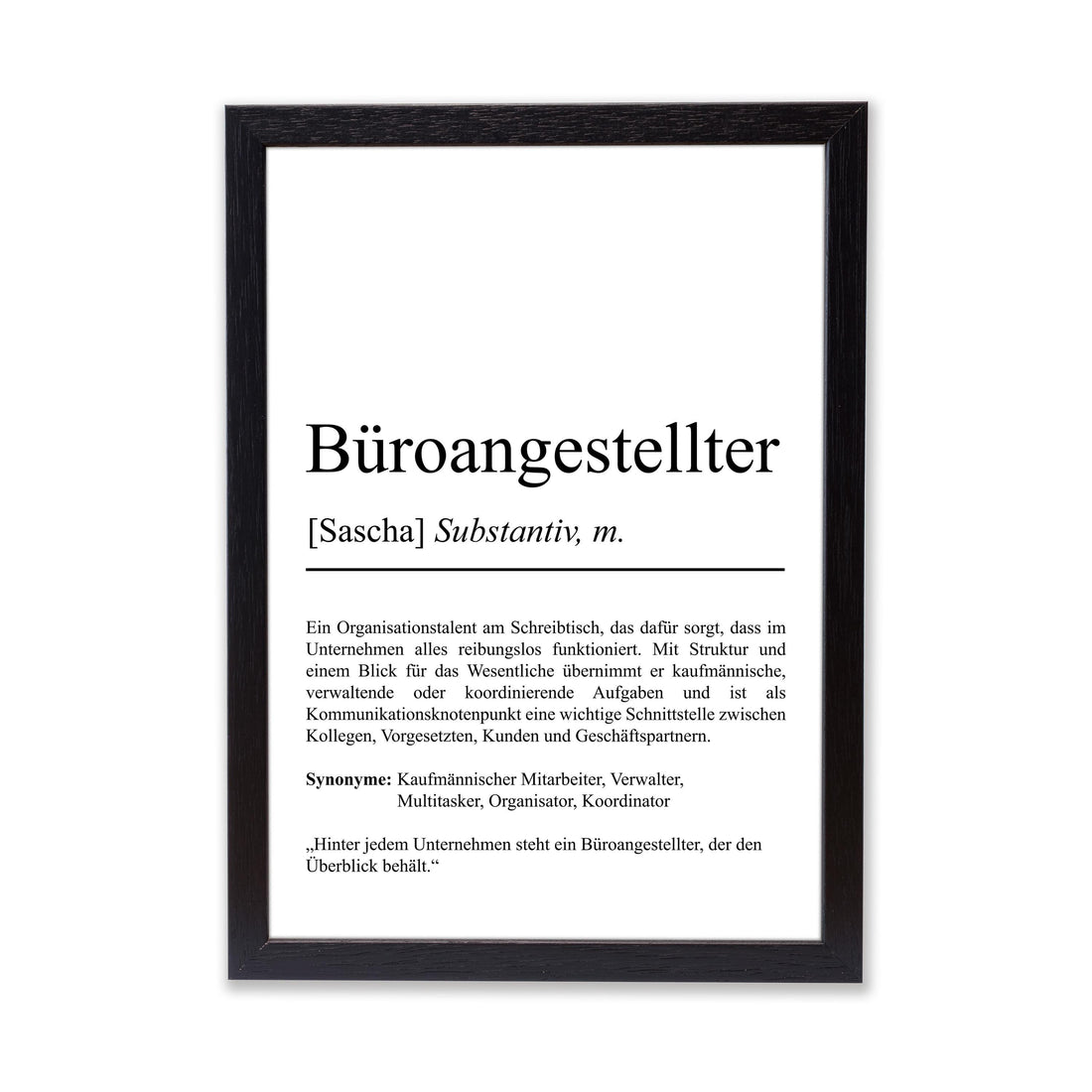 Büroangestellter Definition Poster personalisierbar mit Namen Beruf Poster Kollege Geschenk Einzug Geburtstag Geschenk Büroangestellter