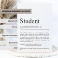 Student Definition Poster personalisierbar mit Namen Studenten Poster Student Geschenk zum Studium Geschenk Einzug Poster Definition