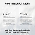 Chefin Definition Poster personalisierbar mit Namen Beruf Poster Chefin Geschenk Einzug Geburtstag Geschenk Chefin Poster Beruf