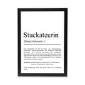 Stuckateurin Definition Poster personalisierbar mit Namen Beruf Poster Stuckateurin Geschenk Einzug Geburtstag Geschenk Stuckateurin Poster