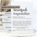 Steuerfachangestellter Definition Poster personalisierbar mit Namen Beruf Poster Geschenk Einzug Geburtstag Geschenk Steuerfachangestellter