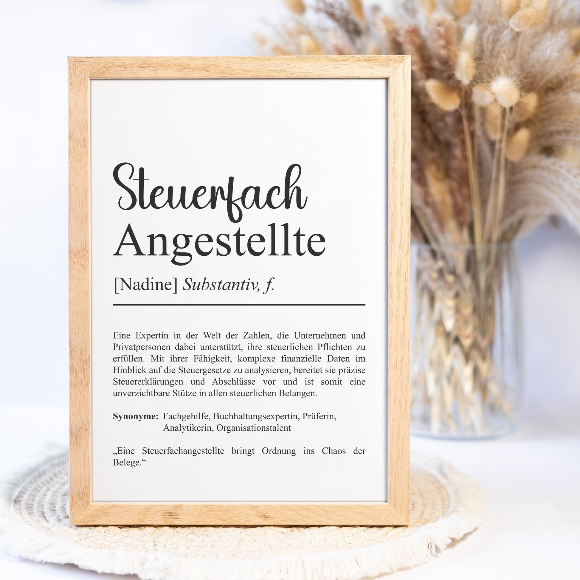 Steuerfachangestellter Definition Poster personalisierbar mit Namen Beruf Poster Geschenk Einzug Geburtstag Geschenk Steuerfachangestellter