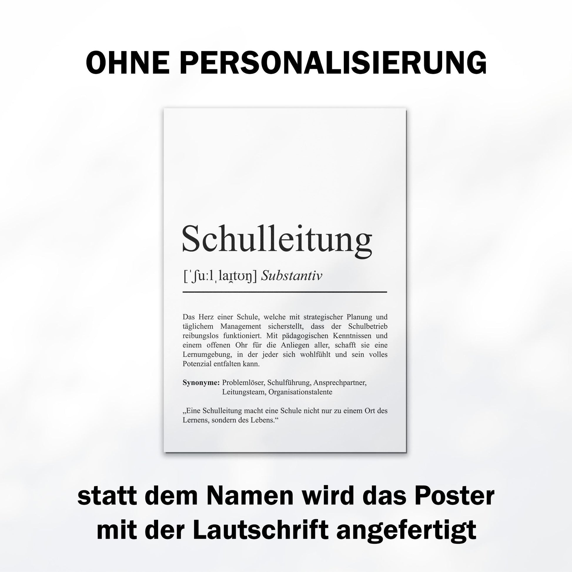 Schulleitung Definition Poster personalisierbar mit Namen Beruf Poster Schulleitung Geschenk Einzug Geburtstag Geschenk Poster Schulleiter