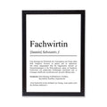 Fachwirtin Definition Poster personalisierbar mit Namen Beruf Poster Fachwirtin Geschenk Einzug Geburtstag Geschenk Fachwirtin Poster