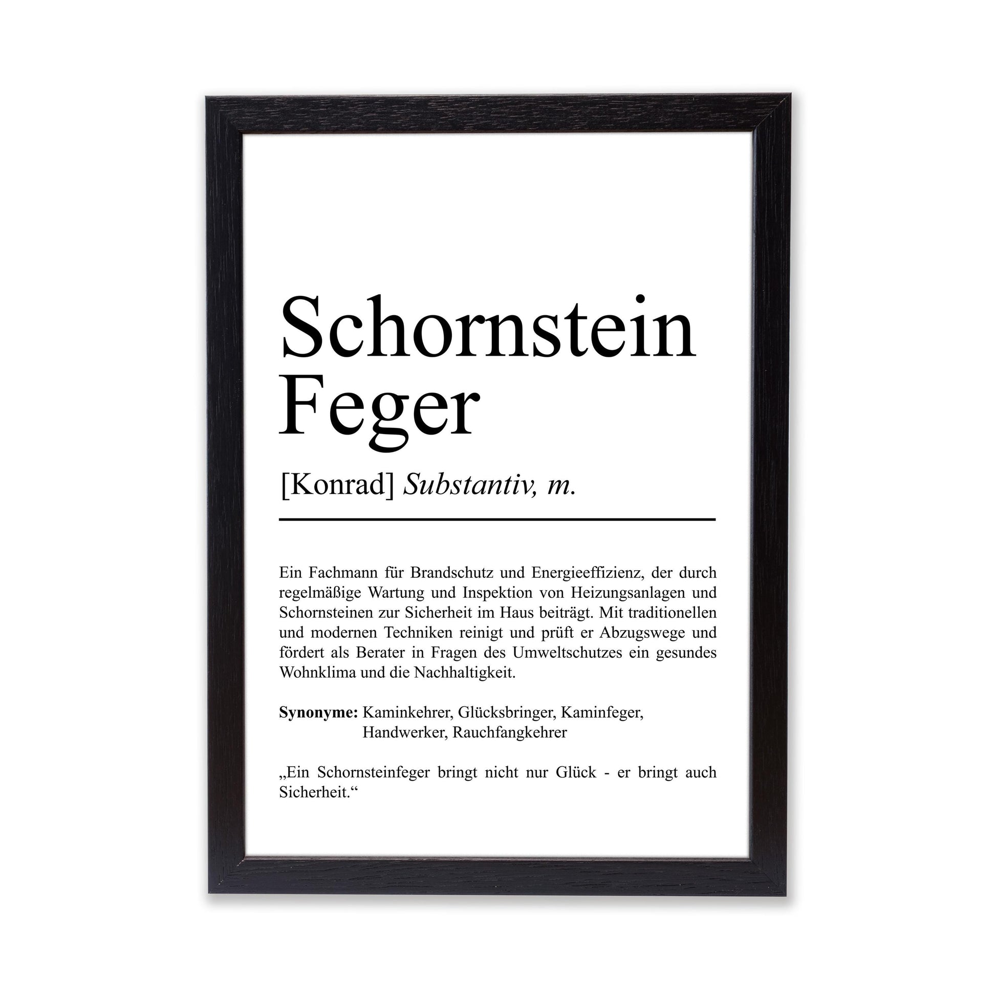 Schornsteinfeger Definition Poster personalisierbar mit Namen Beruf Poster Schornsteinfeger Geschenk Einzug Geburtstag Geschenk Poster Beruf