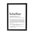 Schaffner Definition Poster personalisierbar mit Namen Beruf Poster Schaffner Geschenk Einzug Geburtstag Geschenk Schaffner Poster Beruf