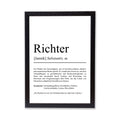 Richter Definition Poster personalisierbar mit Namen Beruf Poster Richter Geschenk Einzug Geburtstag Geschenk Richter Poster Beruf