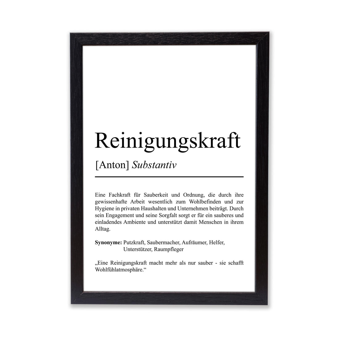 Reinigungskraft Definition Poster personalisierbar mit Namen Beruf Poster Reiniger Geschenk Einzug Geburtstag Geschenk Reiniger Poster Beruf